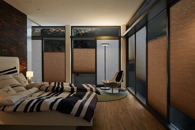 Sistemas de plisadas, SG 8500, DUETTE® Fixé Unix Dark, Col 20074 / 20077, BB35