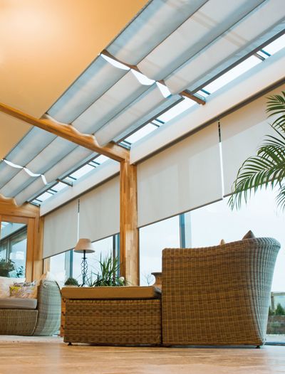 Sistemas Skylight, SG 2190, Multiscreen 1-10%, Room shot "Seven Boxes", Wiltshire, United Kingdom